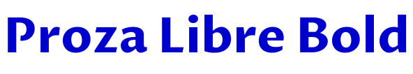 Proza Libre Bold フォント